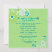 Invitation Cool Moderne Défilement Flexible Circle Motif poin (Dos)