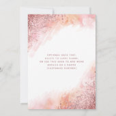 Invitation Cool moderne diamant luxe rose or doux 16 (Dos)