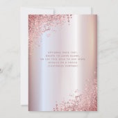 Invitation Cool moderne diamant luxe rose or doux 16 (Dos)