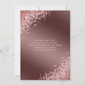 Invitation Cool moderne diamant luxe rose or doux 16 (Dos)