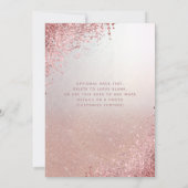 Invitation Cool moderne diamant luxe rose or doux 16 (Dos)