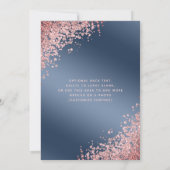 Invitation Cool moderne diamant luxe rose or doux 16 invi (Dos)