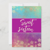 Invitation Cool moderne lune céleste et étoiles doux 16 (Dos)