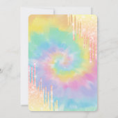 Invitation Cool moderne Parties scintillant Drips Tie Dye 18e (Dos)