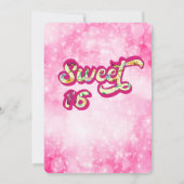 Invitation Cool moderne super star typographie rose (Dos)