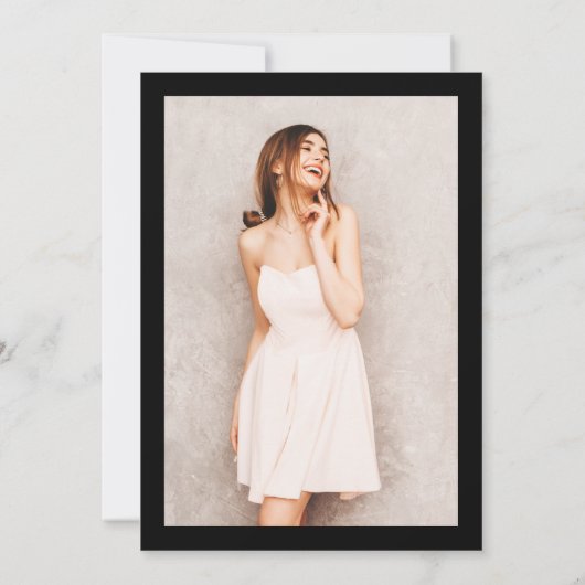 Invitation Cool neon rose rétro noir photo surprise Sweet 16 (Dos)