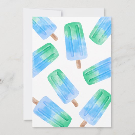 Invitation Cool One Popsicle Boy 1er anniversaire (Dos)