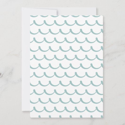 Invitation Cool One Retro Surf 1er anniversaire (Dos)