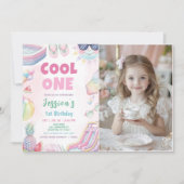 Invitation Cool One - Summer Girl 1st Birthday Party Photo (Devant)