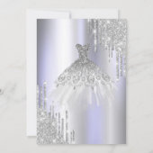 Invitation Cool Parties scintillant en argent, Robe Violet Sw (Dos)