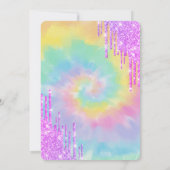 Invitation Cool Parties scintillant gouttes Tie Dye 10e anniv (Dos)
