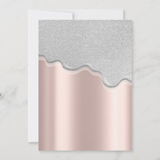 Invitation Cool Parties scintillant Rose Gold Quinceañera (Dos)