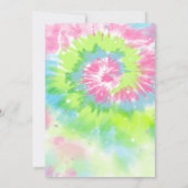 Invitation Cool Patins à glace Tie Dye Anniversaire (Dos)