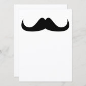 Invitation Cool personnalisable Black Handlebar moustache Inv (Devant / Derrière)