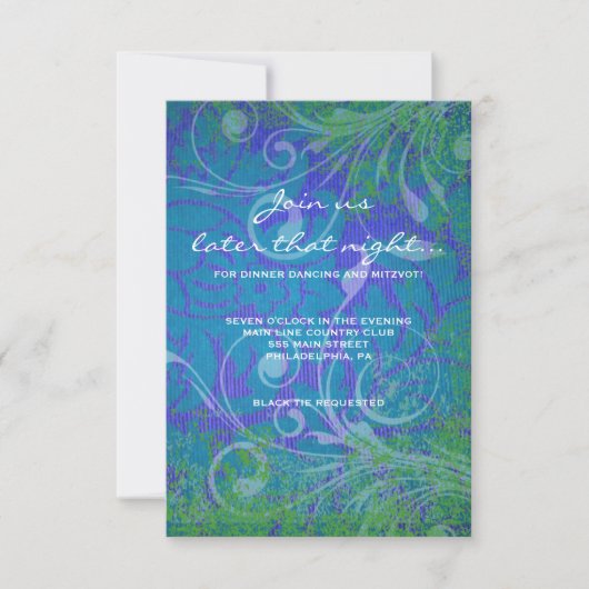 Invitation COOL PHOTO COLLAGE Bat mitzvah Party Card (Devant)