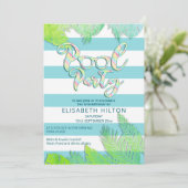 Invitation Cool plaisir été script pool fête d'anniversaire (Debout devant)