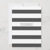 Invitation Cool plaisir moderne rayures typographie sweet six (Dos)