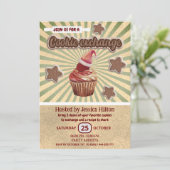 Invitation Cool plaisir rétro typographie échange de cookies (Debout devant)