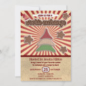 Invitation Cool plaisir rétro typographie échange de cookies (Devant)