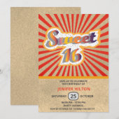 Invitation Cool plaisir typographie rétro doux 16 (Devant / Derrière)