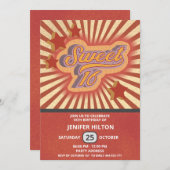 Invitation Cool plaisir typographie rétro doux 16 (Devant / Derrière)