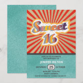 Invitation Cool plaisir typographie rétro doux 16 (Devant / Derrière)