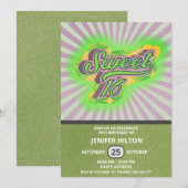 Invitation Cool plaisir typographie rétro doux 16 (Devant / Derrière)
