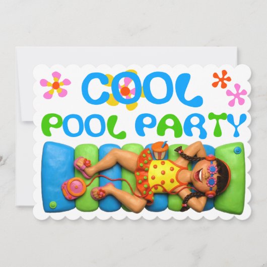 Invitation Cool Pool Party (Devant)