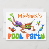 Invitation Cool Pool Party (Devant)