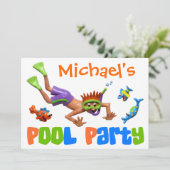 Invitation Cool Pool Party (Debout devant)
