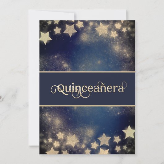 Invitation Cool princesse robe céleste étoiles lune (Dos)