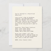 Invitation Cool Ride avec meilleur ami (Dos)