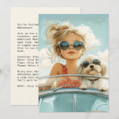 Invitation Cool Ride avec meilleur ami (Devant / Derrière)