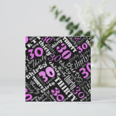 Invitation Cool rose 30e anniversaire (Debout devant)