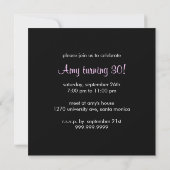 Invitation Cool rose 30e anniversaire (Dos)