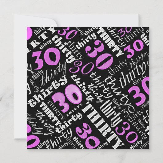 Invitation Cool rose 30e anniversaire (Devant)