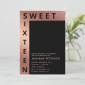 Invitation Cool rose or moderne simple typographie (Debout devant)