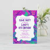 Invitation Cool Rose Turquoise Parties scintillant Filles Ann (Debout devant)