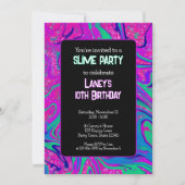 Invitation Cool Rose Turquoise Parties scintillant Filles Ann (Devant)