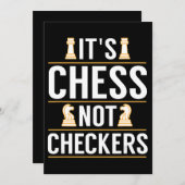 Invitation cool ses échecs pas checkers chèques joueurs cadea (Devant / Derrière)