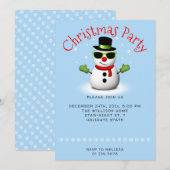 Invitation Cool Snowman fête de Noël Personnalisé (Devant / Derrière)