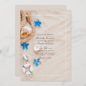 Invitation Cool Summer Beach QR Code RSVP Mariage (Devant / Derrière)
