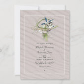 Invitation Cool Summer QR Code RSVP Beach Wedding (Devant)