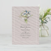 Invitation Cool Summer QR Code RSVP Beach Wedding (Debout devant)