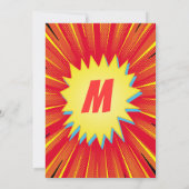 Invitation Cool Superhero Dessin de la fête d'anniversaire du (Dos)