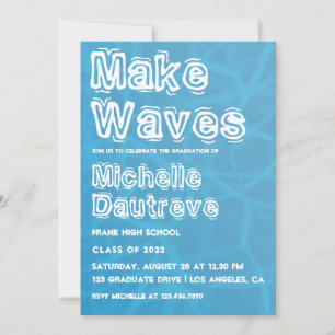 Invitation Cool Surfer Graduation Party Photo