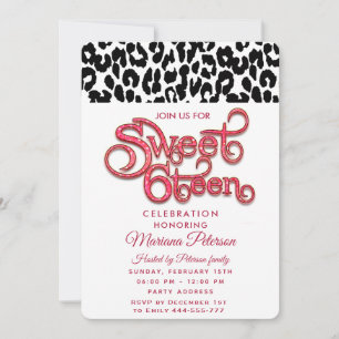 Invitation Cool Tendance léopard typographie douce 16