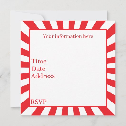 Invitation cool thème parc cirque fête ajouter des plaques de (Dos)