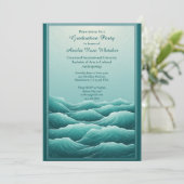 Invitation Cool Tropical Beach Waves Seaside Graduation Party (Debout devant)