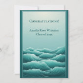 Invitation Cool Tropical Beach Waves Seaside Graduation Party (Dos)